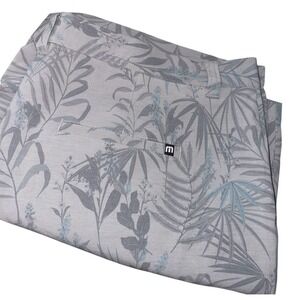 New Travis‎ Mathew Shorts 42 Gray Floral Print Coastal Canyon Golf Performance